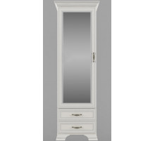 Шкаф-пенал для одежды с зеркалом Тиффани 1Z2S крем вудлайн Шкаф-пенал для одежды с зеркалом Тиффани 1Z2S крем вудлайн