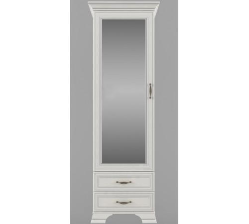 Шкаф-пенал для одежды с зеркалом Тиффани 1Z2S крем вудлайн Шкаф-пенал для одежды с зеркалом Тиффани 1Z2S крем вудлайн