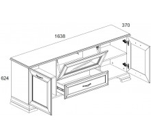 Тумба под телевизор Тиффани RTV 1V2D1S крем вудлайн Тумба под телевизор Тиффани RTV 1V2D1S крем вудлайн