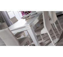 Раскладной обеденный стол для гостиной Мира MIRA-04 белый Раскладной обеденный стол для гостиной Мира MIRA-04 белый