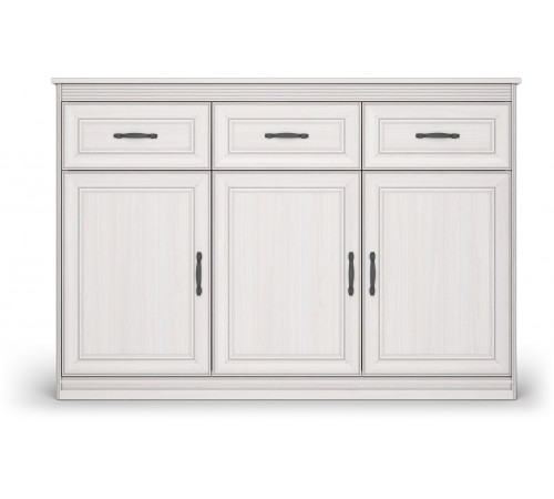 Большой комод Неаполь Ясень анкор светлый (патина "серебро") Большой комод Неаполь Ясень анкор светлый (патина "серебро")