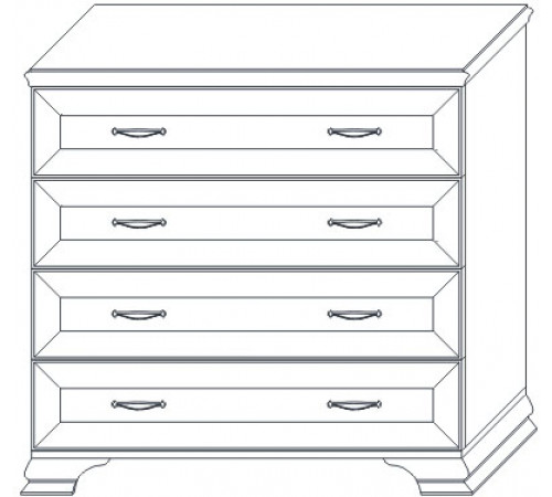 Комод в спальню Сиена (Бодега Белый) Комод в спальню Сиена (Бодега Белый)