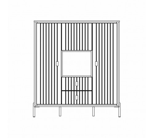 Шкаф комбинированный в гостиную Люксор МН-042-03 Шкаф комбинированный в гостиную Люксор МН-042-03