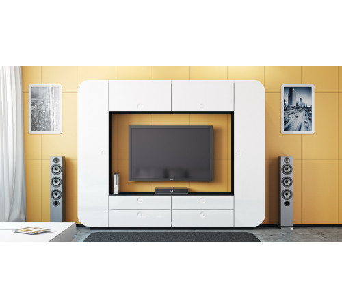 Гостиная iMeb (АйМеб) МН-401.2 белый глянец от Мебель-Неман Гостиная iMeb (АйМеб) МН-401.2 белый глянец от Мебель-Неман