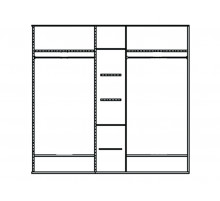 Шкаф для одежды Лика ММ-137-01/05Б (белая эмаль)