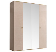 Четырехстворчатый шкаф для одежды с зеркалом Rimini РМШ1/4 (латте) Четырехстворчатый шкаф для одежды с зеркалом Rimini РМШ1/4 (латте)