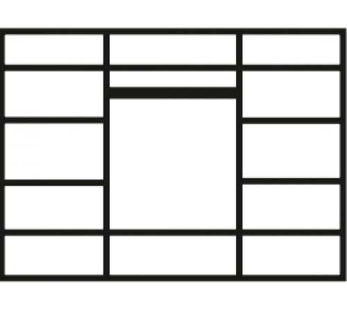 Шестистворчатый шкаф для одежды Diora ДШ2/6 (слоновая кость) Шестистворчатый шкаф для одежды Diora ДШ2/6 (слоновая кость)