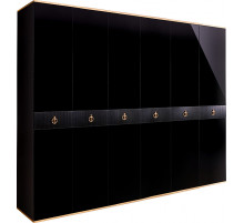 Шестистворчатый шкаф для одежды  Rimini Solo РМШ2/6 (s) (черный) Шестистворчатый шкаф для одежды  Rimini Solo РМШ2/6 (s) (черный)