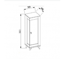 Витрина Мавенна (Mavenna) 1- дверная MAVN-12